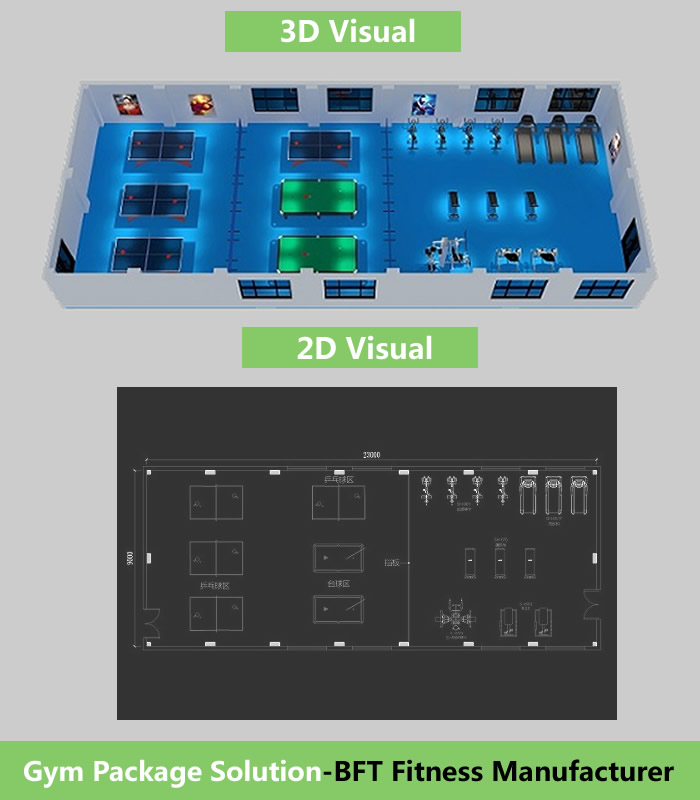 200平方米健身房解决方案